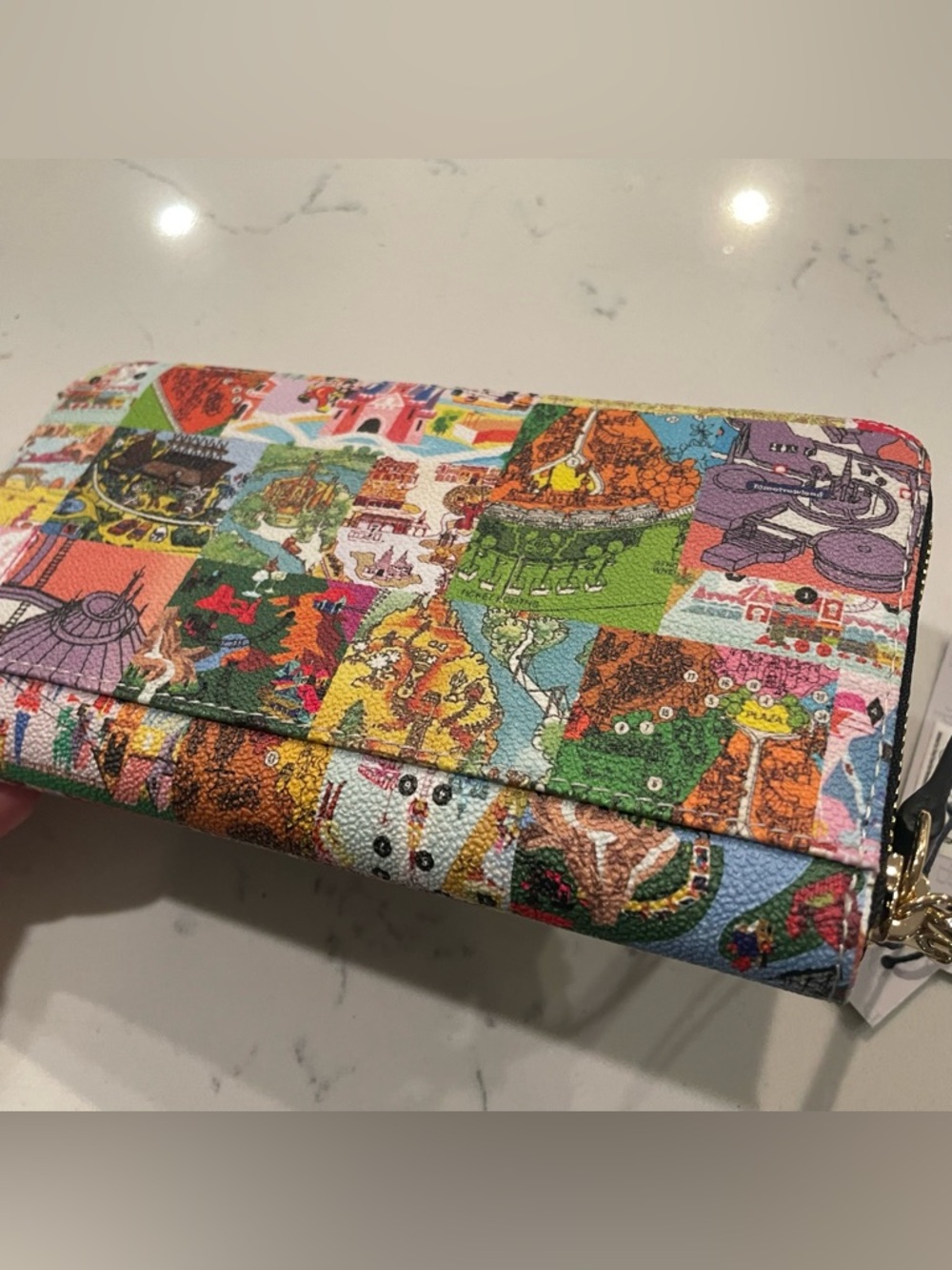 NWT Dooney and Bourke Disney Parks Vintage Park Map Wallet Wristlet 2026 - Picture 8 of 15